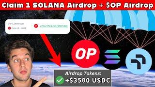 Claim 1 SOLANA Airdrop + Optimism Airdrop - DO THIS NOW