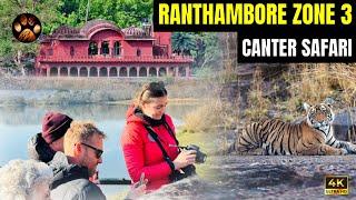 Ranthambore Zone 3 Canter Safari | 4 Tigers in on Safari | Tiger Failed Hunt on Sambar Deer 4K