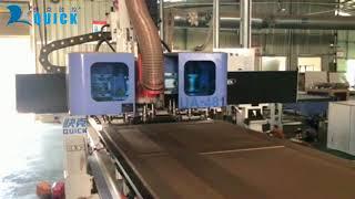Jinan Quick CNC Router Heavy duty 3 axis ball screw drive double tool changers UA-481-S