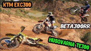 Покатушка в Московской области на Ktm exc300.Husqvarna te300.Beta300rr