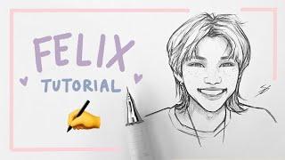 Drawing Stray Kids Felix: Tutorial ️