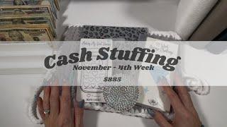 CASH STUFFING | $885 | NOVEMBER | WEEK 4 | ZERO BASED BUDGET