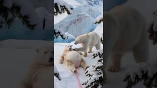 A rescue team's care saved a pregnant polar bear, giving her and her cubs a new chance.  #polarbear