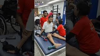 Recovery of quadriplegic patient at Walk n Run #physiotherapy #quadriplegic #rehab #fitness