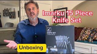 imarku Knife Set, Premium 15 Pcs Kitchen Knife Set  Unboxing