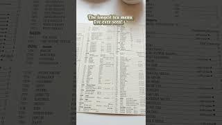 Mariage Frères - The Longest Tea Menu ️