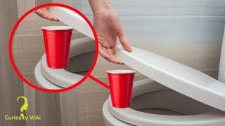 Don't Go In If You See A Red Glass In The Toilet  - Tricks For An Easier Life