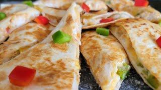 How to make the perfect Quesadilla,  easy chicken quesadilla recipe طرزتهیه کسادیا مکزیکی کسادیا مرغ