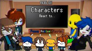 Roblox Characters react to.. funny rb shortz! // Roblox //Gacha Club\\read desc for the credits!