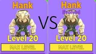 Max Level Hank VS Max Level Evolved Hanks (stats comparison)