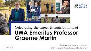 Celebrating the Career & Contributions of UWA Emeritus Professor Graeme Martin