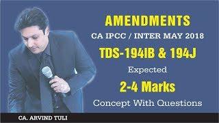 Amendments in TDS - 194IB and 194J