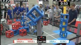 2015 VRC Tech Q166 - 5062A 5691B vs 185A 6135C - 80 to 82 - VEX Worlds 2015 - Technology Division