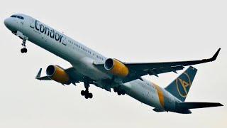 Condor Boeing 757 300 Takeoff at Liverpool Airport, 2024