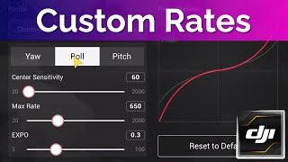 How to change rates in the DJI Virtual Flight app.