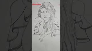  Beautiful Girl Pencil Sketch | Easy Drawing Art | #Shorts #beautifulgirldrawing #artlovers