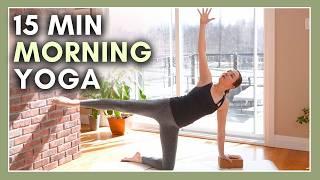 15 min Morning Power Yoga Flow - Yoga with Blocks