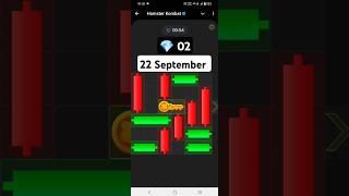 Key 02! 22September how to solve mini game PUZZLE in hamster Kombat (100%) !!22September mini game