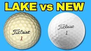 Cutting Open Lake Balls vs New Golf Balls - What's Inside? (Titleist TRU-FEEL)