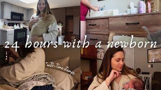 24 HOURS WITH A NEWBORN | day in the life of a newborn and second time mom