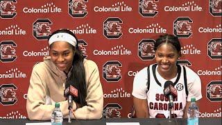 WBB Postgame: (Texas) Bree Hall and Sania Feagin News Conference 01/12/25