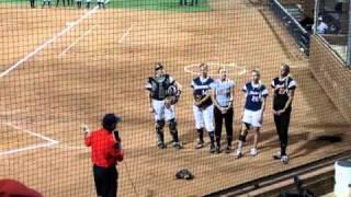 Tribute to Jennie Finch - Arizona Softball vs National Pro Fastpitch All-Stars 2010