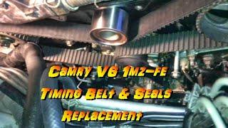 Toyota CAMRY V6 TIMING BELT AND SEALS REPLACEMENT Complete Step by Step - 3.0L 1mzfe Lexus Avalon