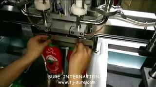 Tomato sauce filling machine（sends bags and buckles cap by manual ）2