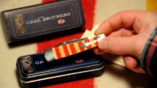 Case Brothers Candy Stripe Celluloid Gunstock Knife