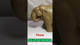 how to make clay small elephant# short#vira #viral