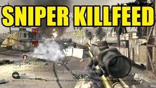 CALL OF DUTY SNIPER KILLFEED | COD4, MW2, MW3 and Black ops