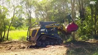 ASV RT-120 Forestry Posi-Track and Fecon BH74 Mulcher - with Detailed Excavation