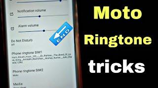 moto ringtone setting / how to set  ringtone in motorola