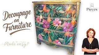 Master Furniture Decoupage in One Furniture Upcycling Tutorial!