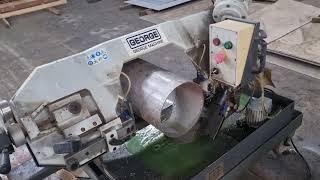 톱기계 BANDSAW CY-275 SUS 원형파이프 절단 테스트