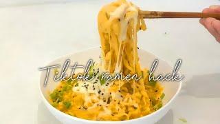  Tiktok's most cheesiest ramen hack  #ramen #2024 #tiktok #asmr #food #easy #hacks