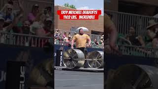 Trey mitchell deadlifts 1102 LBS.  incredible