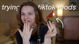 TRYING VIRAL TIKTOK FOODS...before it gets banned