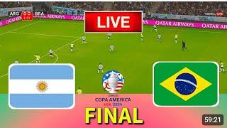 BRAZIL vs ARGENTINA - Final Copa America 2024 | Full Match All Goals | Live Football Match