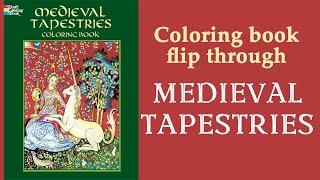 Medieval Tapestries by Marty Noble #Coloring Book  flip through