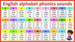 Alphabet phonics sounds in English  | Learn with examples