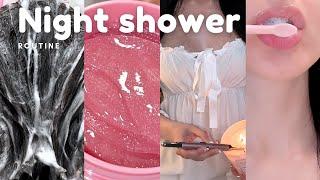 My chill Night  shower routine | body & skincare 🩰🫧 ASMR