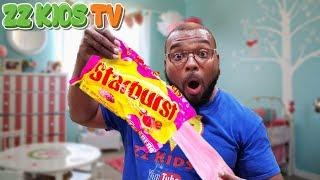 DAD TURN ZZ KID STARBURSTS INTO SLIME!! VLOGSKIT