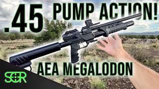 A PUMPER! 475 FOOT POUNDS OF BIG GAME STOPPING POWER! AEA MEGALODON .45 CAL