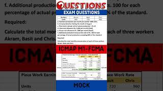 ICMAP M1-FCMA:–Mock Exam Solved! Akram, Basit & Chris Salary Breakdown #ICMAP #FCMA #MockExam