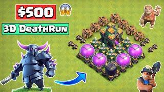 $500 DEATHRUN | Clash of Clans Troll Base