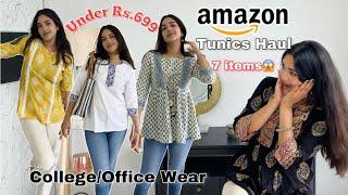 Huge Amazon Tunic/Short Kurtas Haul | Under Rs.699  Amazon Sale Haul Upto 70% OFF 