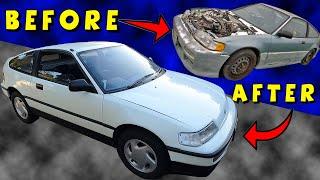 RESCUED HONDA RESTORATION IN 12 MINUTES | 33 YEARS OLD CRX