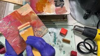 Using Stencils with Encaustics