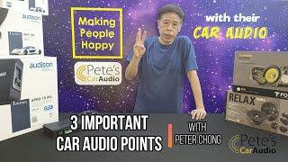 3 Important Car Audio Points